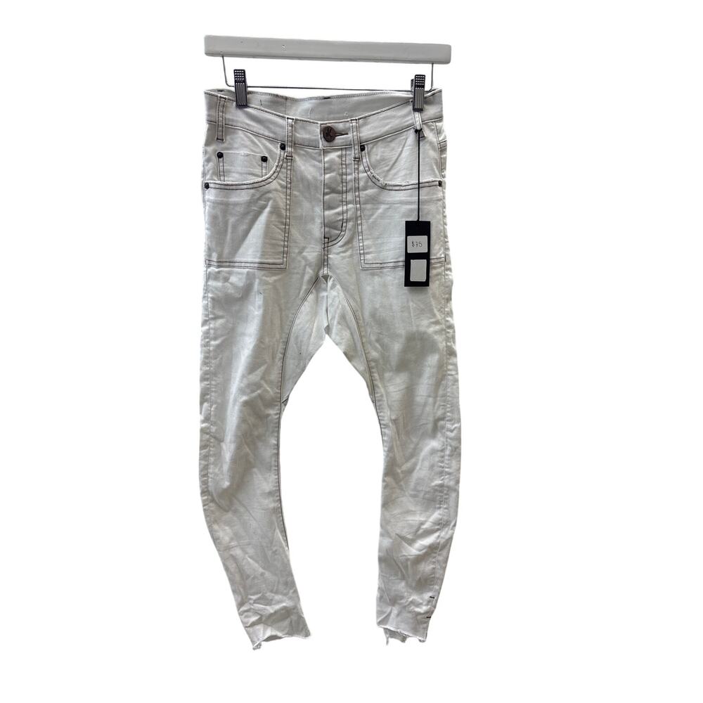 NWT One Teaspoon Sz 26 Kidds True White Bow Leg Ripped Knee Denim Skinny Jeans